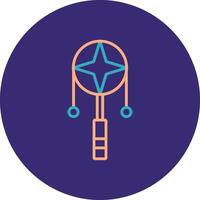 Spin Drum Line Two Color Circle Icon vector