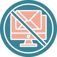 Prohibited Sign Glyph Two Color Icon vector