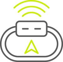 Gps Line Two Color Icon vector