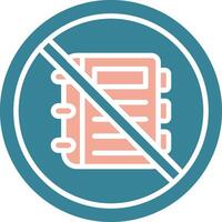 Prohibited Sign Glyph Two Color Icon vector