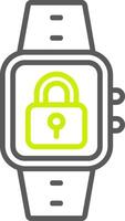 Lock Line Two Color Icon vector