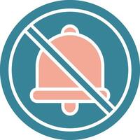 Prohibited Sign Glyph Two Color Icon vector