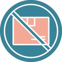 Prohibited Sign Glyph Two Color Icon vector