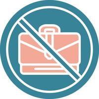 Prohibited Sign Glyph Two Color Icon vector