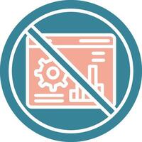 Prohibited Sign Glyph Two Color Icon vector