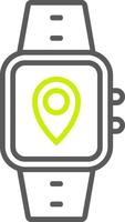 Location Line Two Color Icon vector