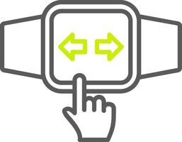 Touchscreen Line Two Color Icon vector