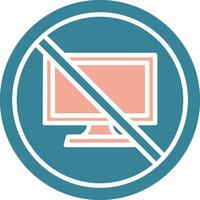 Prohibited Sign Glyph Two Color Icon vector