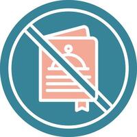 Prohibited Sign Glyph Two Color Icon vector