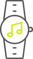 Music Line Two Color Icon vector