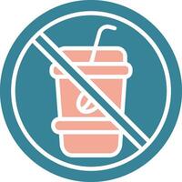 Prohibited Sign Glyph Two Color Icon vector