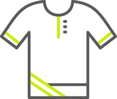 icono de dos colores de la línea de la camisa de polo vector