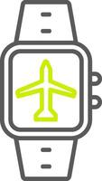 Airplane Mode Line Two Color Icon vector