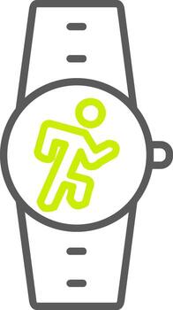 Running Line Two Color Icon vector