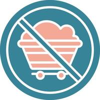 Prohibited Sign Glyph Two Color Icon vector