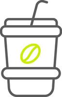 Take Away Line Two Color Icon vector