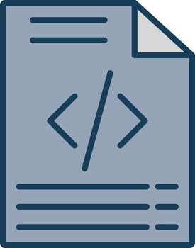 Coding Line Filled Grey Icon vector