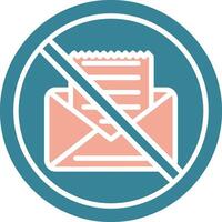 Prohibited Sign Glyph Two Color Icon vector
