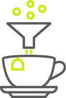 Coffee Filter Line Two Color Icon vector