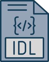 Idl Line Filled Grey Icon vector