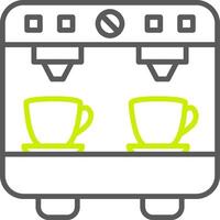 Coffee Machine Line Two Color Icon vector