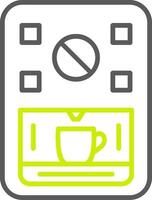 Coffee Machine Line Two Color Icon vector