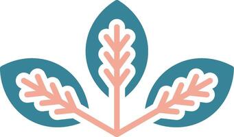 Leaf Glyph Two Color Icon vector
