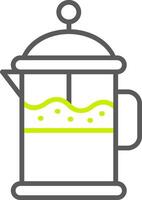 Coffee Filter Line Two Color Icon vector