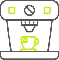 Coffee Machine Line Two Color Icon vector