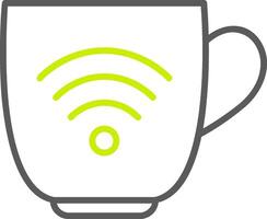 icono de dos colores de línea wifi vector