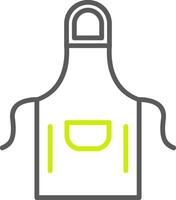 Apron Line Two Color Icon vector