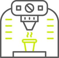 Coffee Machine Line Two Color Icon vector