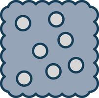 Cracker Line Filled Grey Icon vector