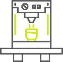 Coffee Machine Line Two Color Icon vector
