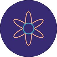 Amaryllis Line Two Color Circle Icon vector