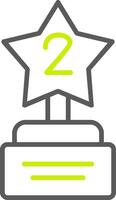 Star Line Two Color Icon vector