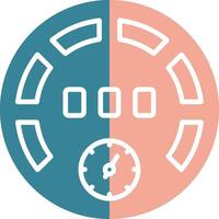 Gauge Glyph Two Color Icon vector