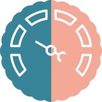 Gauge Glyph Two Color Icon vector
