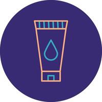 Face Wash Line Two Color Circle Icon vector