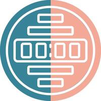 Gauge Glyph Two Color Icon vector