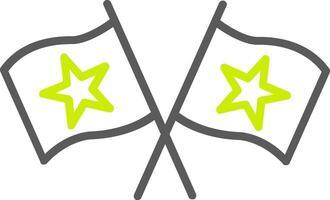Flags Line Two Color Icon vector