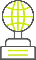 Globe Line Two Color Icon vector