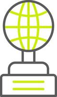 Globe Line Two Color Icon vector