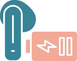 Earbuds Glyph Two Color Icon vector