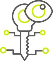 Key Line Two Color Icon vector