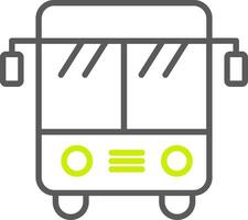 línea de autobús icono de dos colores vector