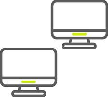 Computers Line Two Color Icon vector