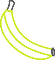 plátano línea dos color icono vector