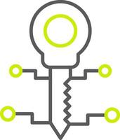 Key Line Two Color Icon vector