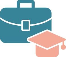 Apprentice Glyph Two Color Icon vector